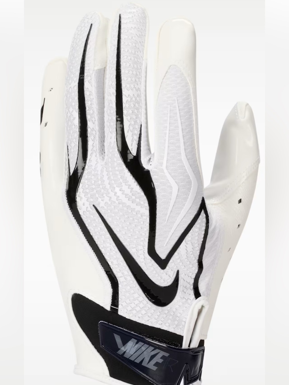 NWOT Nike Vapor Jet 9.0 White and Black Gloves, Size Small